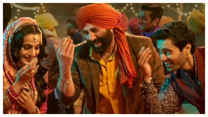 'गदर 2' फिल्म से अमीषा पटेल, सनी देओल और उत्कर्ष शर्मा