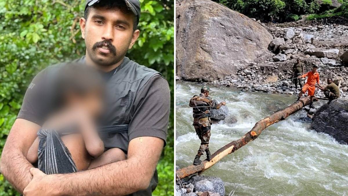 wayanad landslide forest officials rescued tribal family trapped in the forest in wayanad