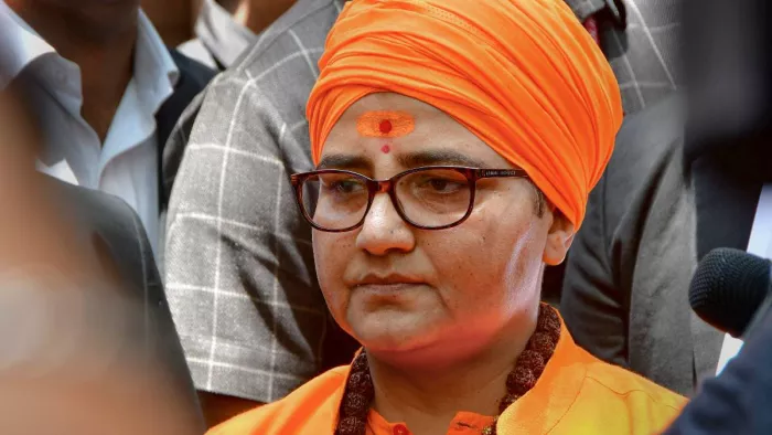 साध्वी प्रज्ञा सिंह ठाकुर का बयान। फोटो - पीटीआई