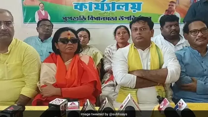 पूर्व तृणमूल विधायक मिताली रॉय भाजपा में शामिल हुई।(फोटो सोर्स: जागरण)
