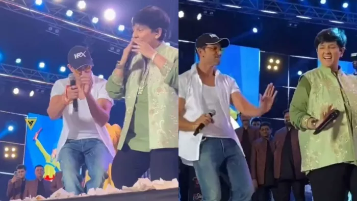 Still of Hrithik Roshan and Falguni Pathak Dance Video from Garba Night