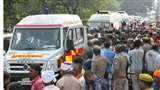 Kanpur Ghatampur Accident कानपुर में कोरथा गांव में दिनभर मची रही चीख-पुकार।