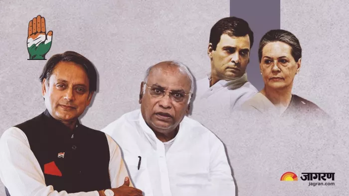 कांग्रेस अध्यक्ष पद के उम्मीदवार शशि थरूर व मल्लिकार्जुन खड़गे