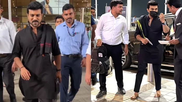 Ram Charan barefoot Photo Credit Instagram
