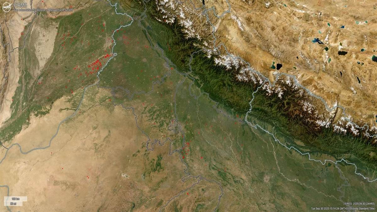 stubble smoke increases pollution in chandigarh pu pgi satellite monitors firefighters in punjab and haryana