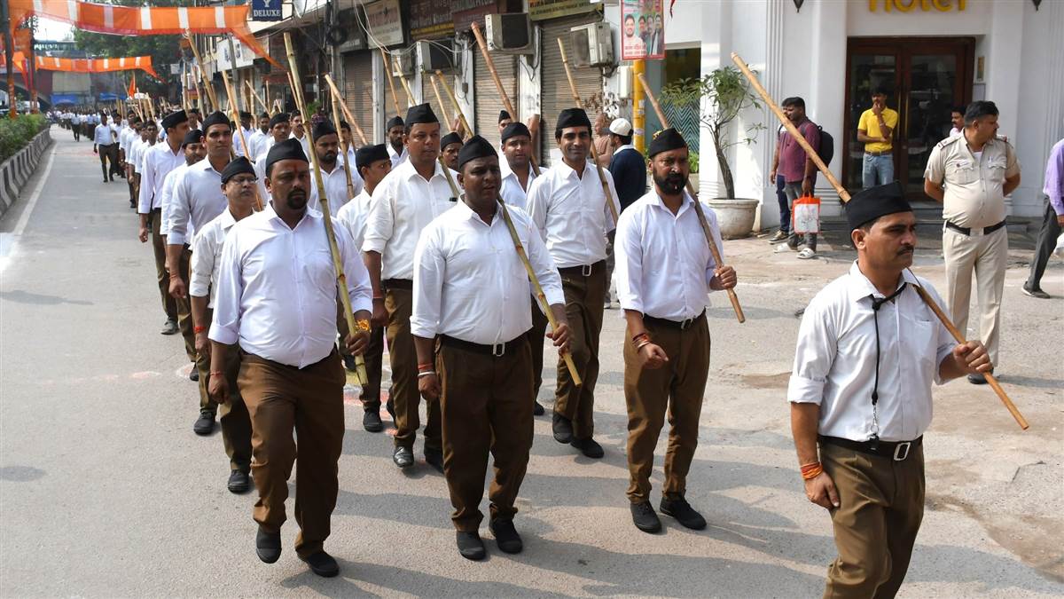 ncr rss path sanchalan in new delhi volunteers celebrate centenary