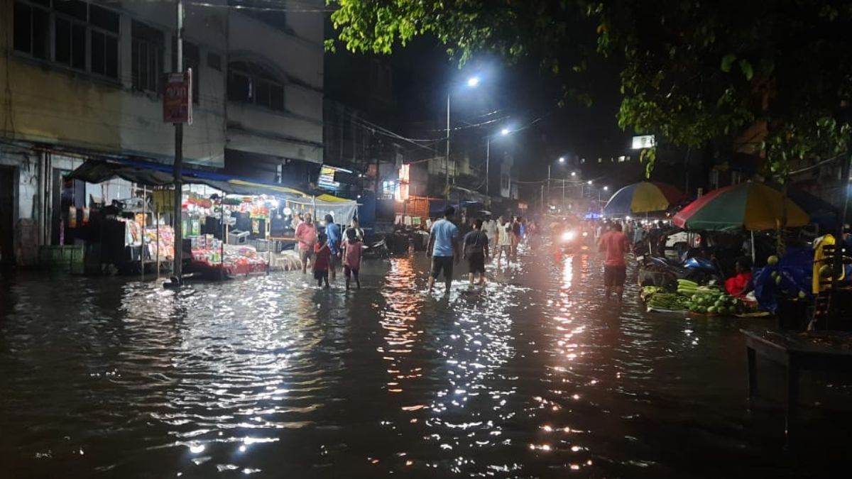dhanbad news rain dampens durga puja festivities in katras