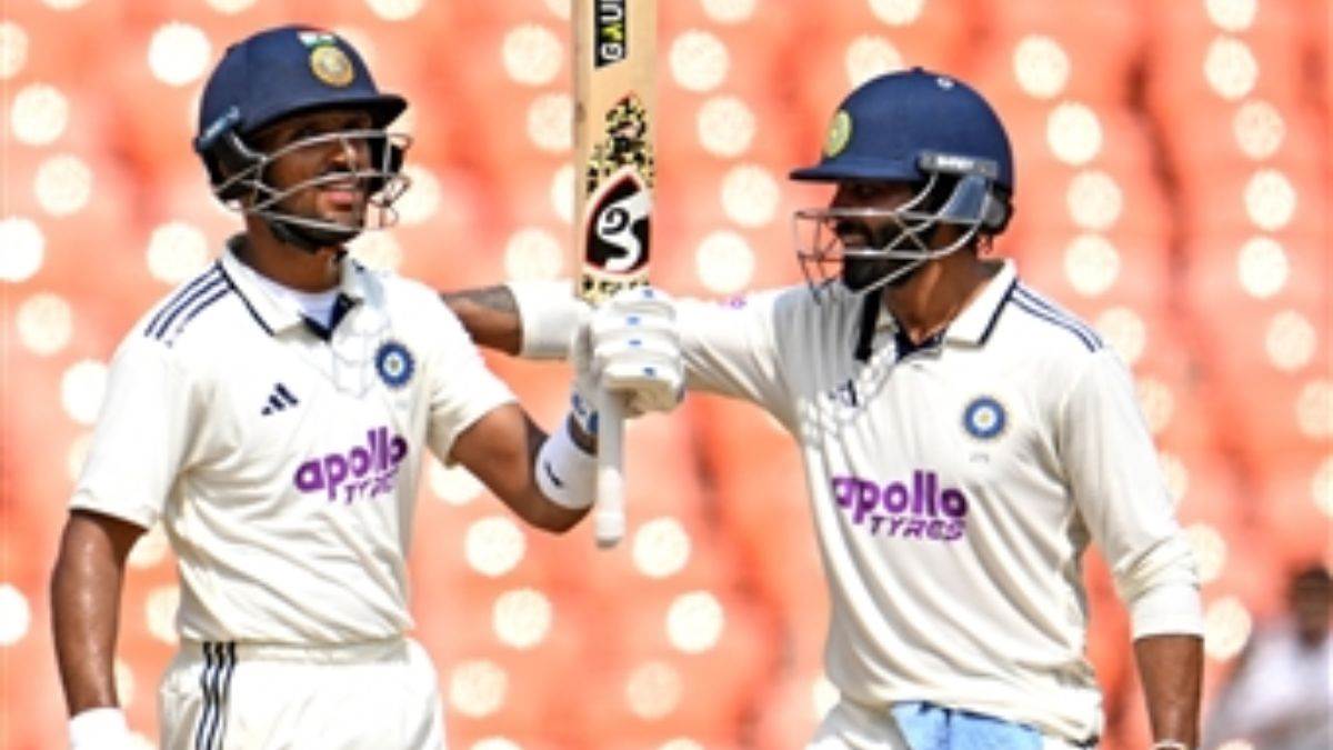ind vs wi 1st test match day 2 report kl rahul dhruv jurel ravindra jadeja