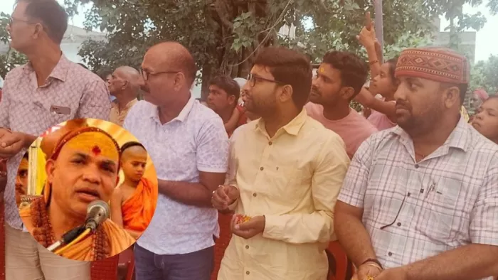 ढेबवां में शंकराचार्य स्वामी अविमुक्तेश्वरानंद का प्रवास। फोटो जागरण
