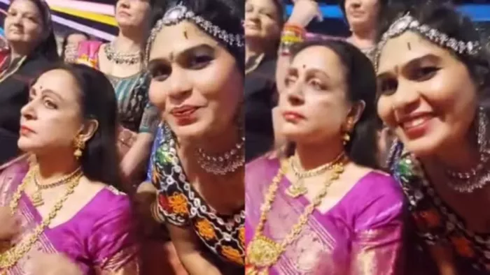 हेमा मालिनी ने फोटो खिंचवाने से किया इनकार (फोटो-इंस्टाग्राम)
