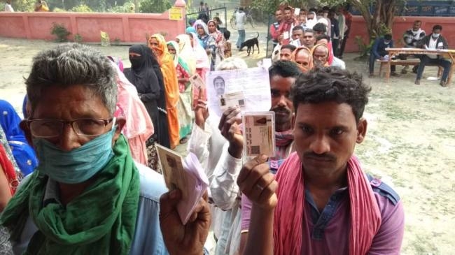 half of populations enthusiasm shown at booths during voting