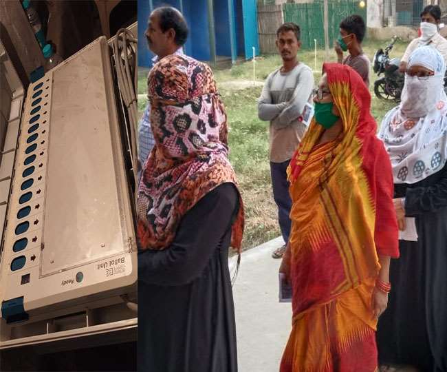 bihar chunav phase 2 polling faults found in evms at many places names and symbols of candidates missing too