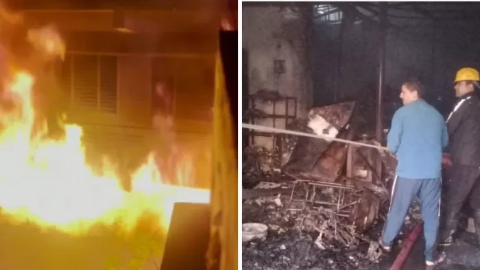 रुड़की के गुलाब नगर मोहल्ले में एक ड्राइंग स्टूमेंट के कारखाने में देर रात अचानक आग लग गई।