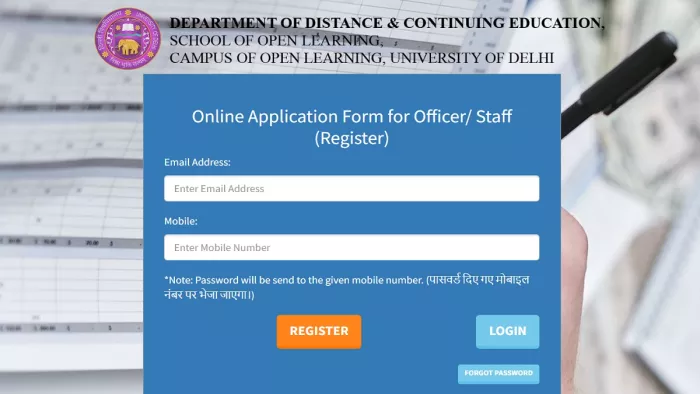 SOL DU Recruitment 2023: आवेदन प्रक्रिया 11 अक्टूबर से चल रही है।