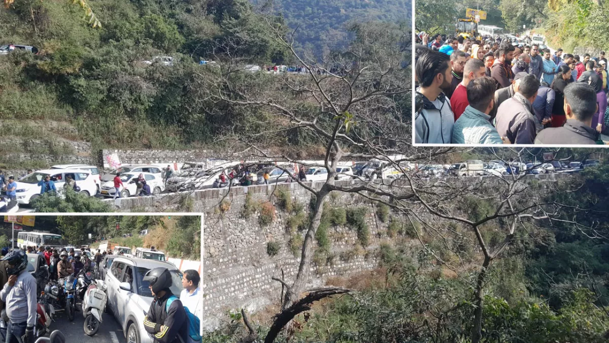 Dehradun Mussoorie Highway : लोगों ने सड़क के दोनों और करीब छह किमी लंबा जाम लगा दिया।