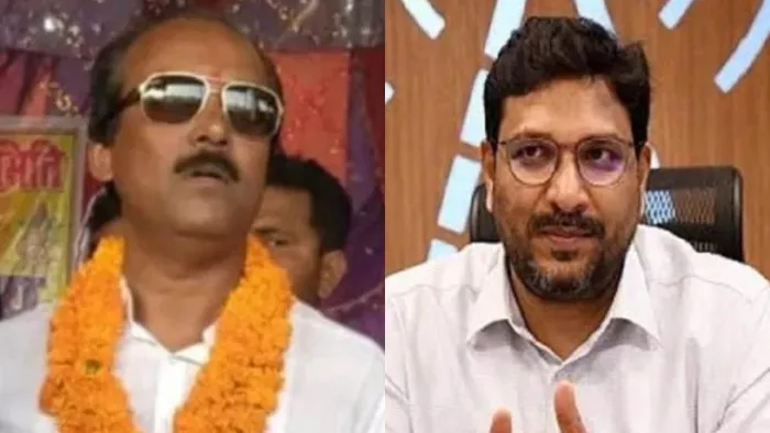 आईएएस संजीव हंस और विधायक गुलाब यादव (जागरण)