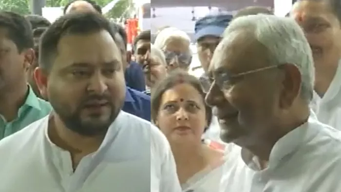 Bihar Politics : नए साल में Nitish Kumar और Tejashwi Yadav की पहली मुलाकात, CM आवास पर हुई गुफ्तगू