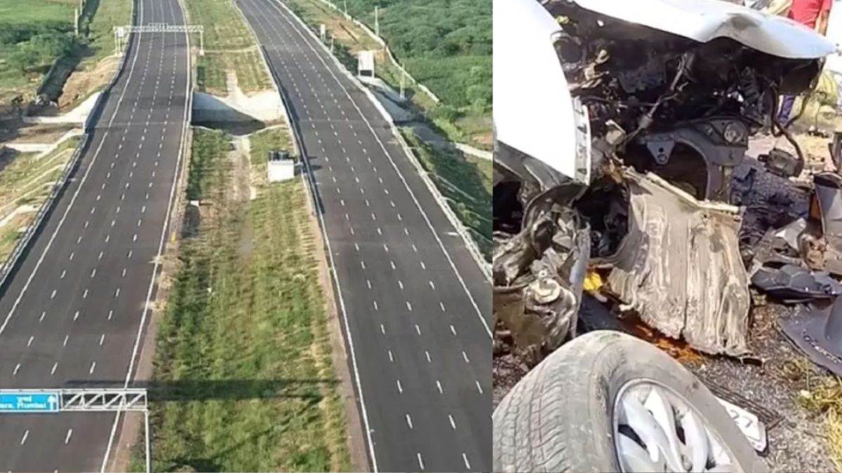 ncr major accident on delhi mumbai expressway in nuh bus collides with truck one dead and many injured