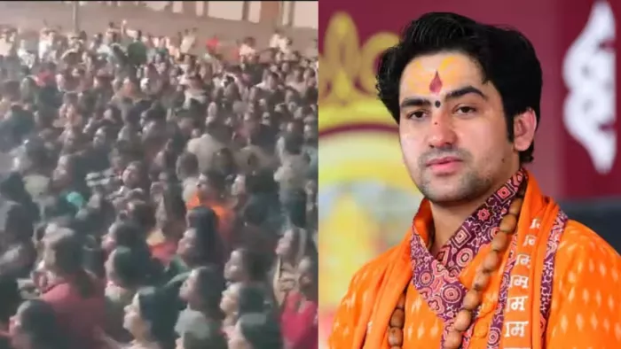 मानकोली इलाके में सत्संग कार्यक्रम के दौरान भगदड़ जैसी स्थिति पैदा हो गई।(फोटो सोर्स: एएनआई)