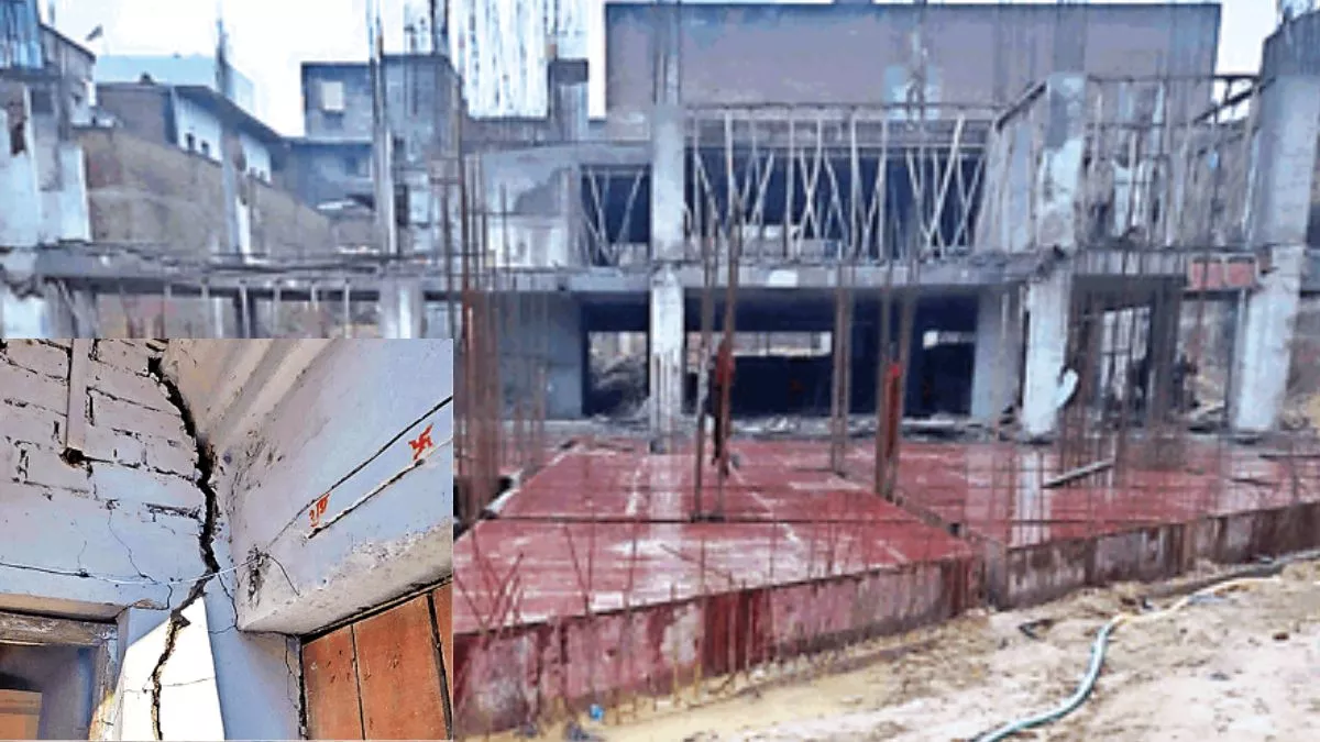 Agra News: उमरैया गली में भी ‘टीला माईथान’, मकानों में पड़ीं दरारें।