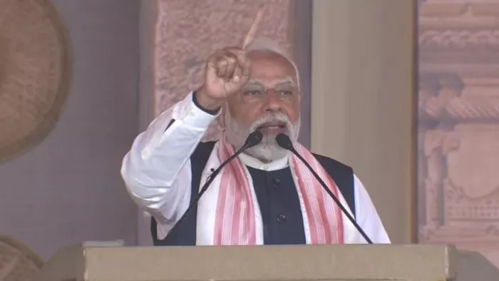 PM Modi in Assam असम में पीएम की रैली।