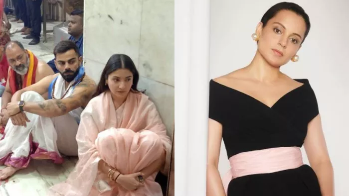 Virat kohli and Anushka sharma visited Mahakal Kangana ranaut reacted by sharing the video, photo cedit - social media