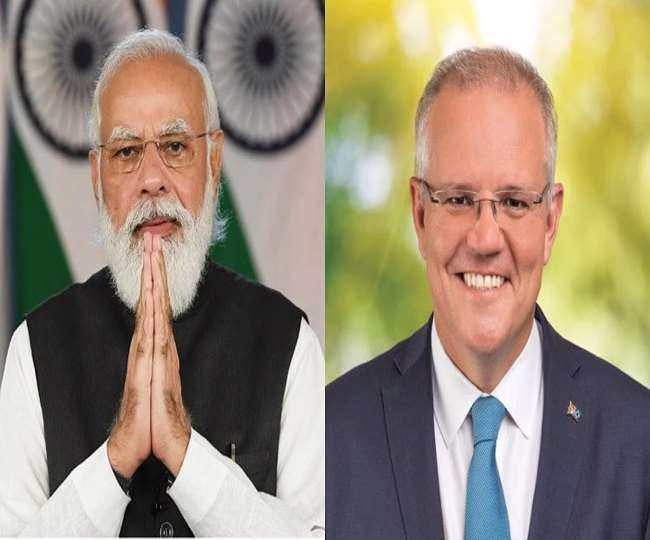 पीएम मोदी और आस्ट्रेलिया के प्रधानमंत्री स्काट मारिसन की फाइल फोटो