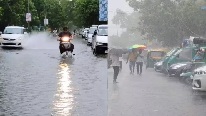 दिल्ली-NCR में सुबह-सुबह जमकर बरसे बादल, मौसम हुआ सुहावना