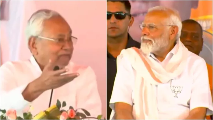 जब नीतीश कुमार ने फिर दोहराई वो बात, अपनी मुस्कान नहीं रोक सके PM Modi; सामने आया VIDEO