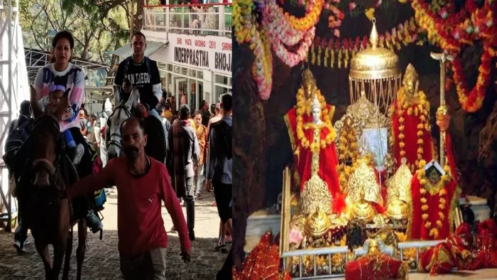 बदलते मौसम में भी मां वैष्णो देवी की यात्रा जारी।