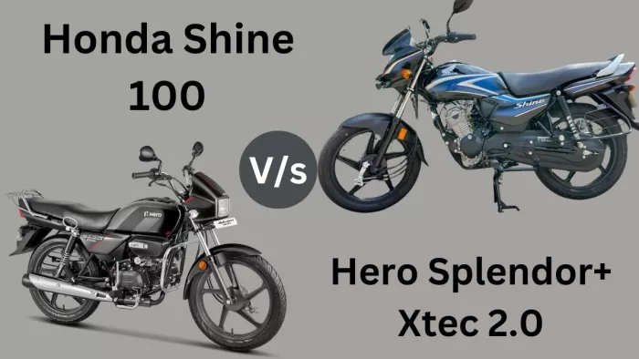 Hero Splendor+ Xtec 2.0 और Honda Shine 100 में से कौन सी बाइक है बेहतर। जानें डिटेल।