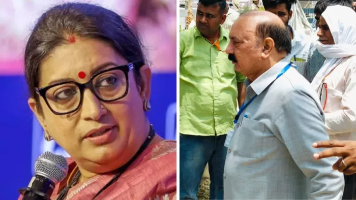अमेठी सीट से भाजपा उम्मीदवार स्मृति ईरानी और कांग्रेस के केएल शर्मा।