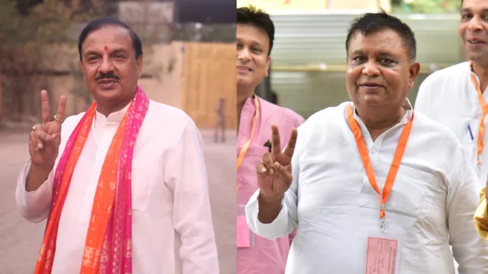 गौतम बुद्ध नगर से सांसद महेश शर्मा और गाजियाबाद से सांसद अतुल गर्ग।