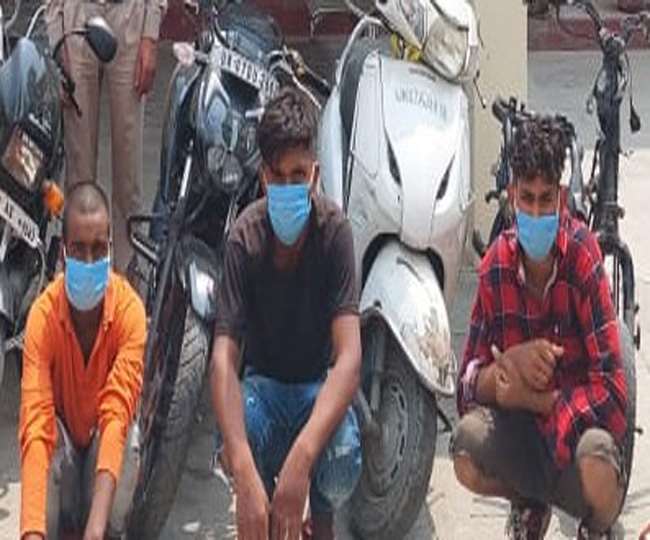 three arrested with four stolen vehicles in dehradun