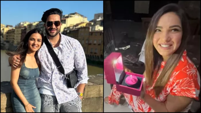 Jasmin Bhasin got a Diamond Ring and Birthday Surprise From Boyfriend Aly Goni. Photo-Instagram