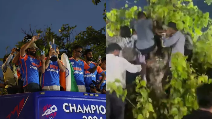 टीम इंडिया को देखने के लिए फैंस ने लगाई जान की बाजी