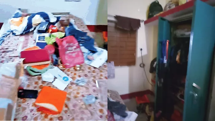 जदयू नेता के घर पर डकैती के बाद की तस्वीर (फोटो- जागरण)