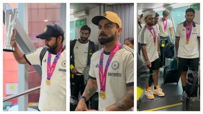 Team India Champions Arrival: टी20 वर्ल्ड कप 2024 ट्रॉफी संग दिल्ली पहुंची भारतीय टीम