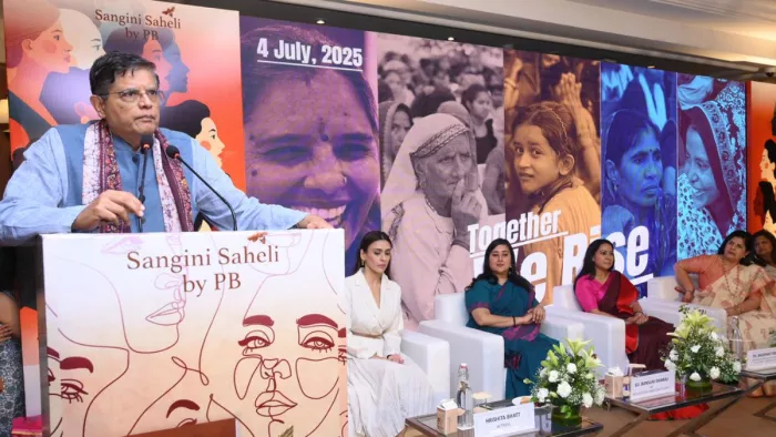 इंडिया हैबिटेट सेंटर में संगिनी सहेली संस्था के कार्यक्रम में बोलते भाजपा के राष्ट्रीय उपाध्यक्ष बैजयंत पांडा।