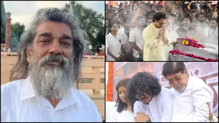 Nitin Desai के अंतिम दर्शन में पहुंचे आमिर खान। Photo- Instagram