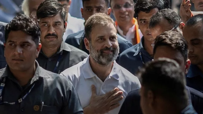 मोदी सरनेम मामले पर राहुल गांधी को राहत मिली है।(फोटो सोर्स: जागरण)