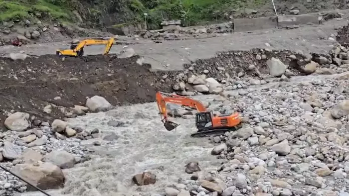 Himachal Disaster: चार दिनों बाद जिंदा मिली गाय, मलबे में दब गई थी।