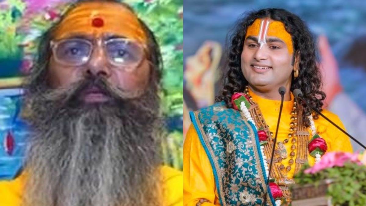 aniruddhacharyas father accuses him of harassment storyteller family fraud mathura crime news