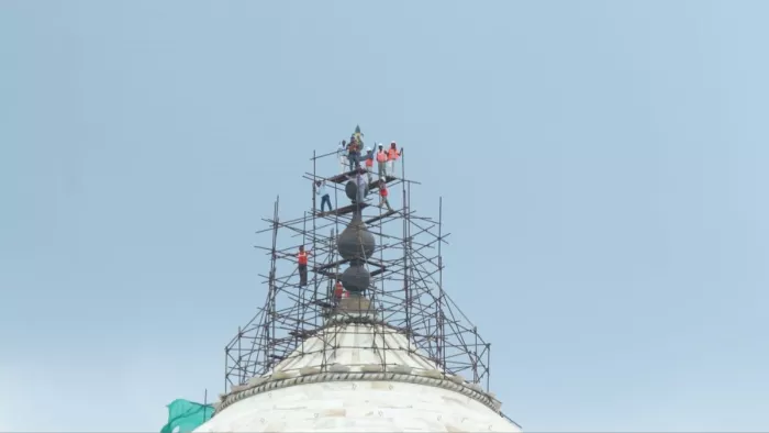 ताजमहल के गुुंबद व कलश की सीबीआरआइ ने की थर्मल स्कैनिंग