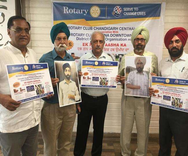 chandigarh rotary club central will install artificial hands without taking any money