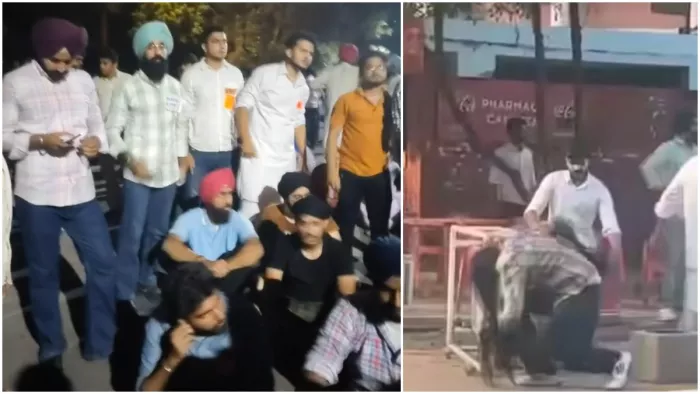 PUSU के प्रेसिडेंट कैंडिडेट की कैंपस में पिटाई, धरने पर बैठे स्टूडेंट्स