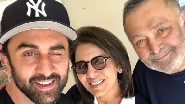 Rishi Kapoor, Ranbir Kapoor, Neetu Kapoor Instagram Image