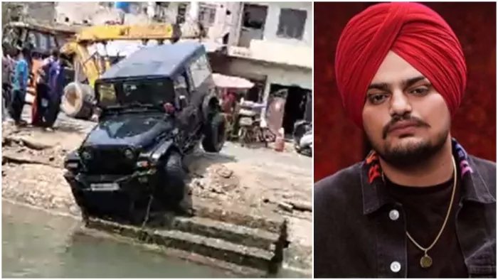 सिद्धू मूसेवाला के फैन ने लगाई इंसाफ की गुहार, नहर में डूबा दी अपनी थार। फोटो- वीडियो स्क्रीन ग्रैब