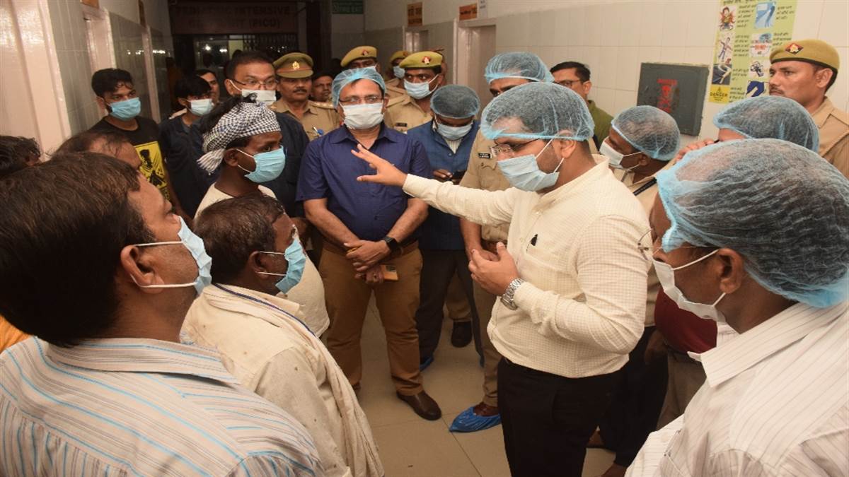 a team of five departments engaged in treatment of people who were scorched in bhadohi pooja pandal fire a child came off ventilator