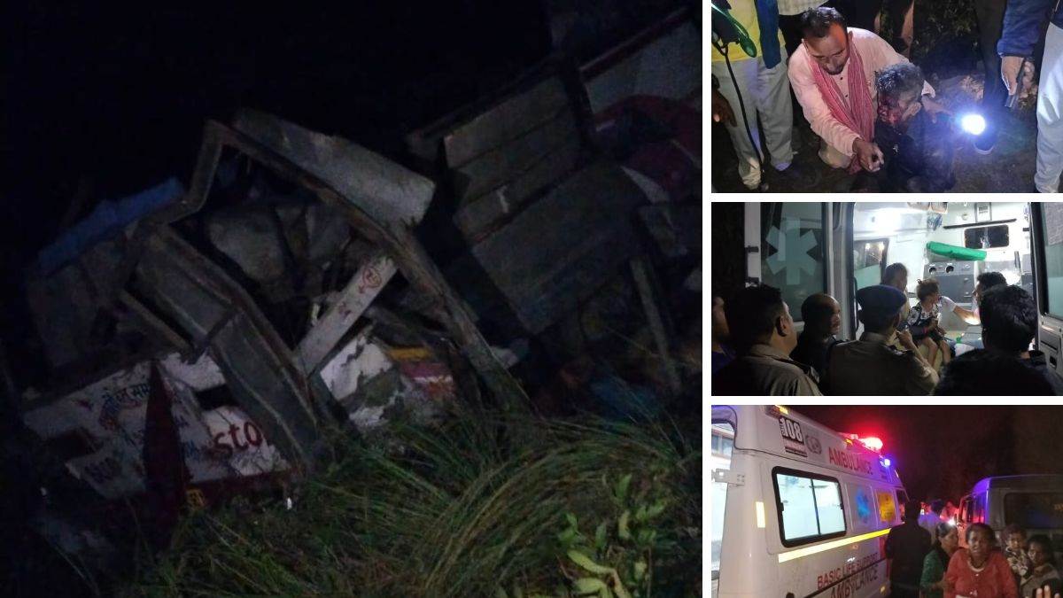 uttarakhand road accident bus fell in ditch in pauri district see in pictures